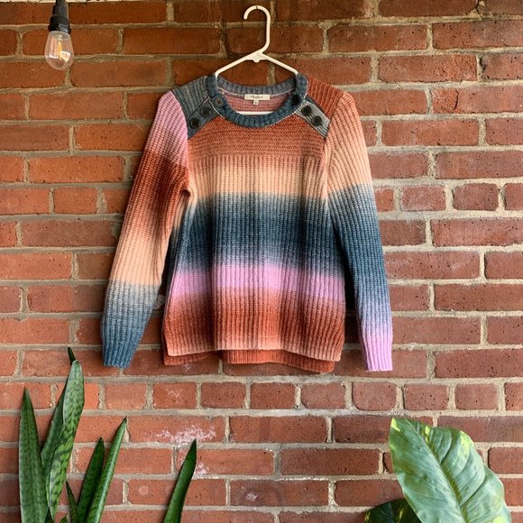 Madewell Sweaters - Madewell Colorful Shoulder Pullover Sweater Size S